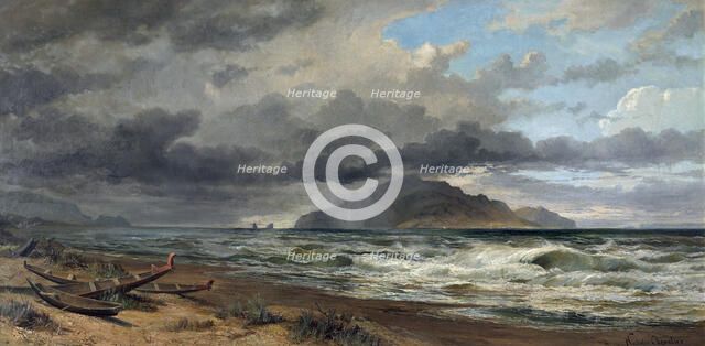 Cook Strait, New Zealand, c1884. Creator: Nicholas Chevalier.