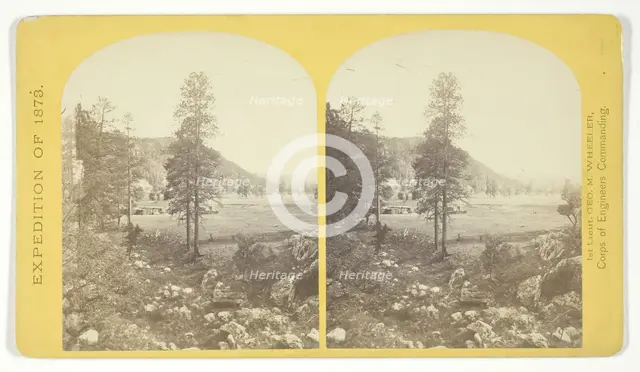 Cooley's Ranch, 10 miles east of Camp Apache, Arizona. A characteristic mountain "Park" and..., 1873 Creator: Tim O'Sullivan.