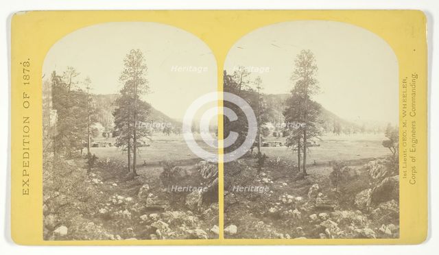 Cooley's Ranch, 10 miles east of Camp Apache, Arizona. A characteristic mountain "Park" and..., 1873 Creator: Tim O'Sullivan.