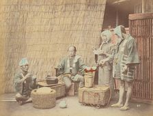Coolies Wayside Refreshments, 1870s-1890s. Creator: Kusakabe Kimbei