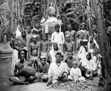 Coolies at worship Jamaica, c1905.Artist: Adolphe Duperly & Son