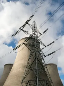 Cooling towers and pylon, Didcot A Power Station, Didcot, Oxfordshire, 2013. Artist: Steve Cole