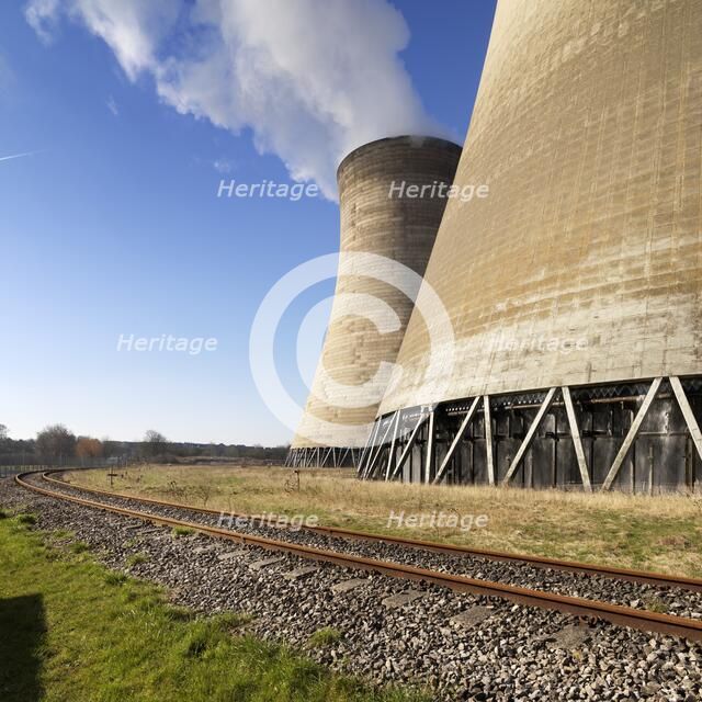 Cooling towers, Didcot 'A' Power Station, Power Station Road, Didcot, Oxfordshire, 2013. Artist: James O Davies.
