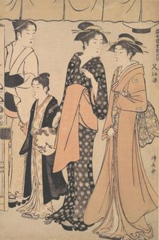 Cooling Off at Nakazu, 1782. Creator: Torii Kiyonaga