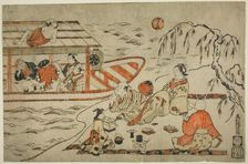 Cooling Off on a Summer Evening, c. 1715. Creator: Okumura Masanobu