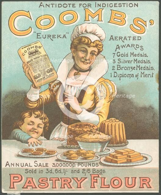 Coombs Pastry flour, 1890s. Artist: Unknown