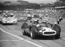 Cooper - Oldsmobile, Bruce McLaren at Goodwood 1964. Creator: Unknown