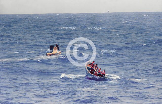 Cooper and Faith 7 recovery, 1963. Creator: NASA.