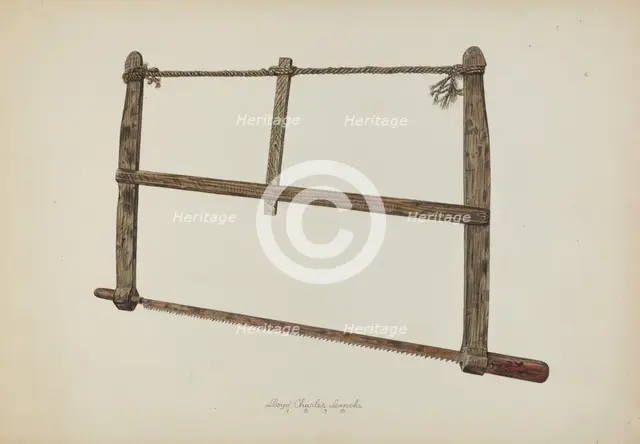 Coopersmith Saw, 1938. Creator: Lloyd Charles Lemcke.