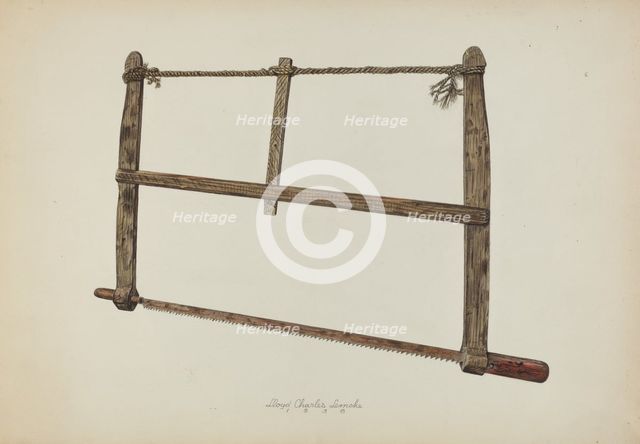 Coopersmith Saw, 1938. Creator: Lloyd Charles Lemcke.