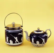 Copeland Spode golf-themed ceramics, c1905. Creator: Unknown