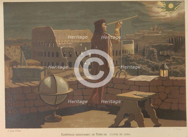 Copernicus in Rome. From: La ciencia y sus hombres, 1879. Creator: Planella y Rodríguez, Juan (1849-1910).