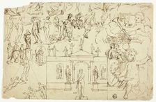 Copies after Illustrations of Statues and Paintings (recto), n.d. Creator: Unknown