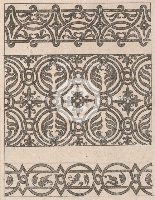 Copies after the 'Livre contenant passement de moresques' (plate 15), 19th century (?). Creator: Jacques Androuet Du Cerceau.