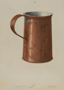 Copper Measuring Cup, c. 1938. Creator: Wilford H. Shurtliff