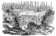 Copper mine or quarry, near Montreal, Canada - from a sketch by our special artist..., 1860. Creator: Unknown