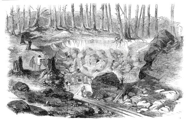 Copper mine or quarry, near Montreal, Canada - from a sketch by our special artist..., 1860. Creator: Unknown.