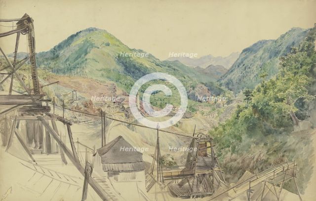 Copper mining, 1853. Creator: Adolf Höffler.