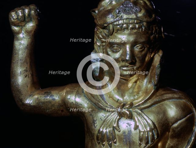 Copper alloy figure of Hercules wearing a lion skin, 2nd century. Artist: Unknown