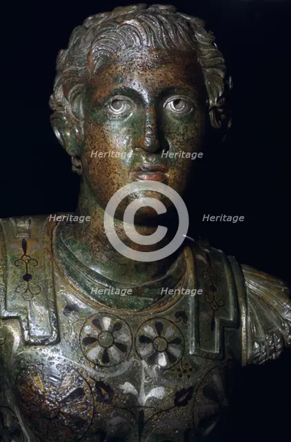 Copper alloy statuette of Nero in the guise of Alexander the Great, Roman Britain, 1st century AD. Artist: Unknown