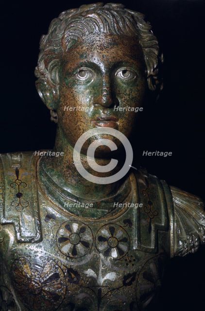 Copper alloy statuette of Nero in the guise of Alexander the Great, Roman Britain, 1st century AD. Artist: Unknown