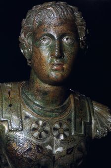 Copper alloy statuette of Nero in the guise of Alexander the Great, Roman Britain, 1st century AD