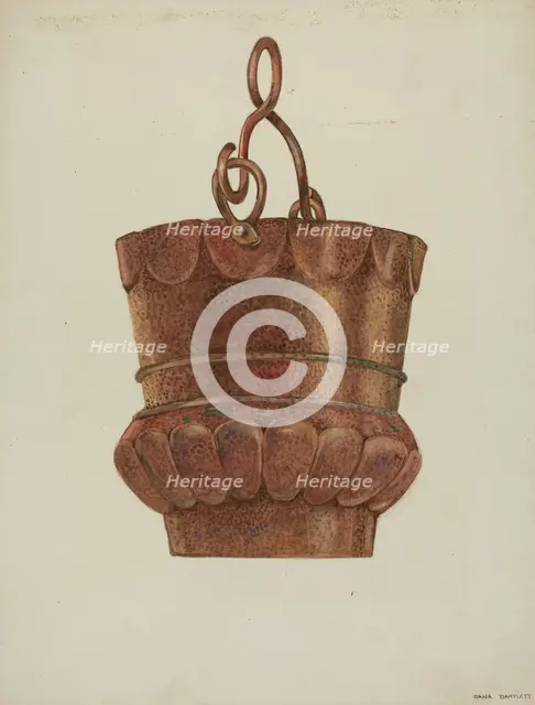Copper Bucket, c. 1940. Creator: Dana Bartlett.