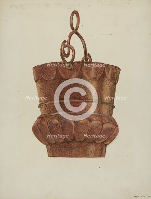 Copper Bucket, c. 1940. Creator: Dana Bartlett.