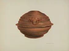 Copper Baptismal Font, c. 1941. Creator: Juanita Donahoo