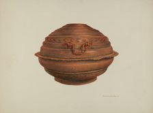 Copper Baptismal Font, c. 1941. Creator: Juanita Donahoo