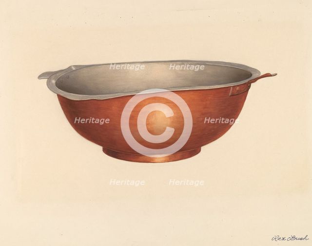 Copper Bowl, c. 1938. Creator: Rex F Bush.