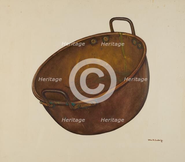 Copper Candy Vessel, c. 1939. Creator: William Ludwig.