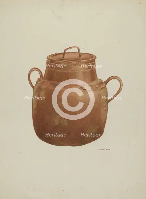 Copper Cauldron, 1937. Creator: Edward Jewett.
