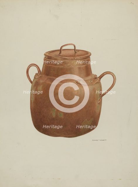 Copper Cauldron, 1937. Creator: Edward Jewett.