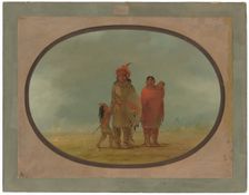 Copper Chief, His Wife, and Children, 1855/1869. Creator: George Catlin