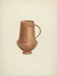 Copper Cruet, 1937. Creator: Edward Jewett
