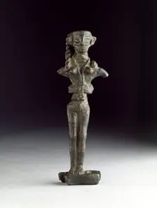 Copper figurine of Astarte on an ingot, Late Bronze Age, c1200-1100BC