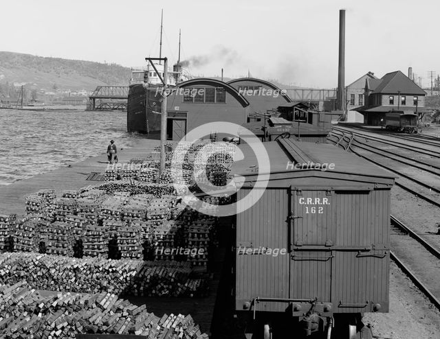 Copper for shipment, Houghton, Mich., between 1900 and 1920. Creator: Unknown.