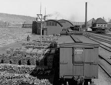 Copper for shipment, Houghton, Mich., between 1900 and 1920. Creator: Unknown