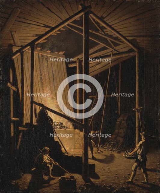 Copper Foundry at the Falun Mine, c18th century. Creator: Per Hillestrom.