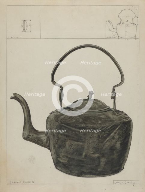 Copper Kettle, 1935/1942. Creator: John Cutting.