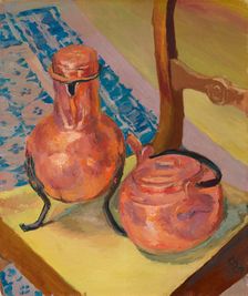 Copper still life on a chair, 1932. Creator: Giacometti, Giovanni (1868-1933)