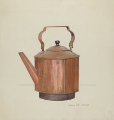 Copper Tea Kettle, 1935/1942. Creator: Isabella Ruth Doerfler