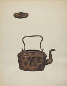 Copper Tea Kettle, 1935/1942. Creator: Clyde L. Cheney