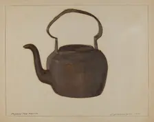 Copper Tea Kettle, c. 1936. Creator: J. Howard Iams