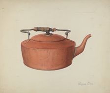 Copper Tea Kettle, c. 1939. Creator: Eugene Croe
