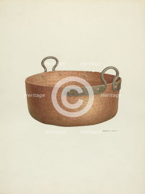 Copper Vat, c. 1940. Creator: Edward Jewett.