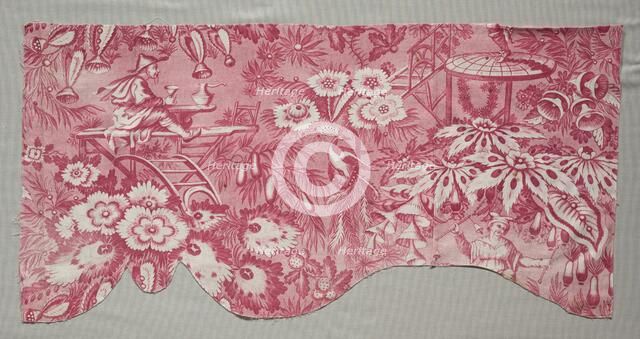 Copperplate Printed Textile, early 1800s. Creator: Unknown.