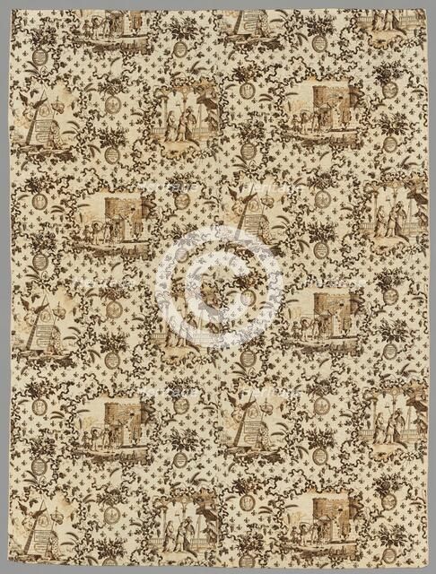 Copperplate Printed Linen, 1789-1791. Creator: Unknown.