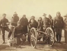 Copr Paul Wernert [ie Weinert] and gunners of Battery "E" 1st Artillery [] /, 1891, c1891. Creator: John C. H. Grabill
